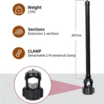 JMARY MT-21 Aluminum Alloy Tripod Extension Rod Desktop Livestream Shooting Arm - Image 6