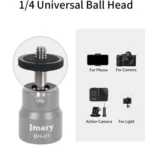 JMARY MT-21 Aluminum Alloy Tripod Extension Rod Desktop Livestream Shooting Arm - Image 8