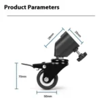 YUNTENG VCT-800 Studio Photography Light Stand Rollers 3Pcs Tripod Caster Wheels - Image 8