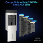 WAVLINK ST347 One-Click Offline Clone Dual Slot M.2 SSD Enclosure USB-C 3.2 Gen2 10Gbps - Image 7