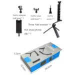 C062 Tri-folding Tripod Sports Camera Mobile Phone Selfie Stand Desktop Fixed Bracket - Image 11