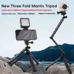 C062 Tri-folding Tripod Sports Camera Mobile Phone Selfie Stand Desktop Fixed Bracket - Image 10