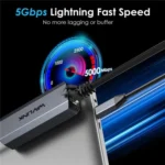 WAVLINK WL-NWU341G Laptop USB-C to 5000Mbps RJ45 LAN Ethernet Network Adapter - Image 3