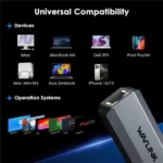 WAVLINK WL-NWU341G Laptop USB-C to 5000Mbps RJ45 LAN Ethernet Network Adapter - Image 7