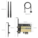 WAVLINK WN675X3-C WiFi 6E Pcie WiFi Network Card Adapter Triple Band AX210 AX5400 - Image 7