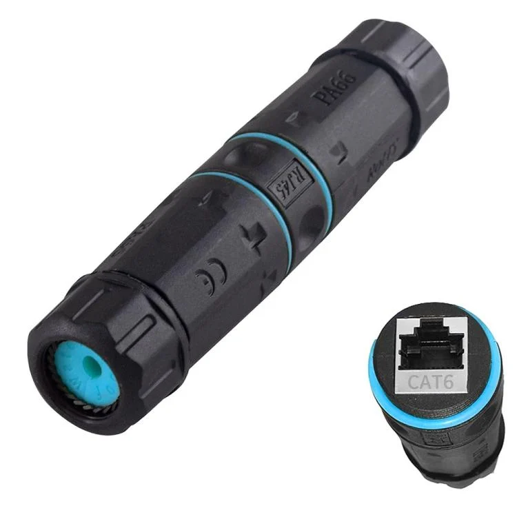 JUNSUNMAY IP68 Shielded Pure Copper Waterproof Gigabit RJ45 Ethernet Coupler for Cat5/Cat5e/Cat6/Cat7/Cat8