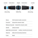 JUNSUNMAY IP68 Shielded Pure Copper Waterproof Gigabit RJ45 Ethernet Coupler for Cat5/Cat5e/Cat6/Cat7/Cat8 - Image 5