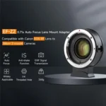 VILTROX EF-Z2 0.71X Auto Focus Camera Lens Mount Adapter For Canon EF to Nikon Z Mount - Image 3