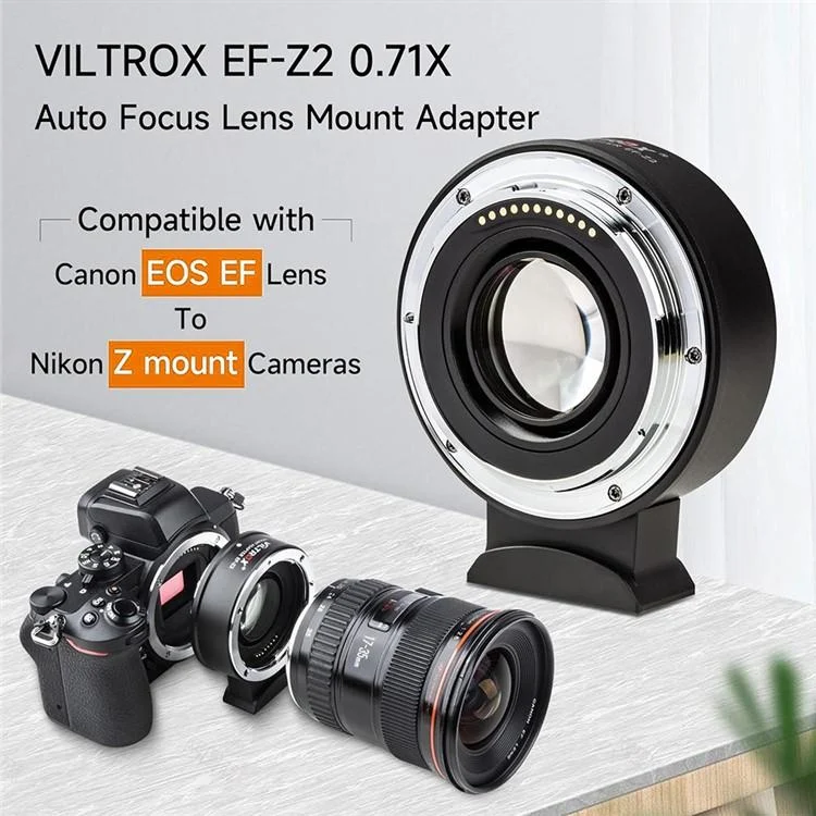 SYA0028950_3.webp VILTROX EF-Z2 0.71X Auto Focus Camera Lens Mount Adapter For Canon EF to Nikon Z Mount - Image 4