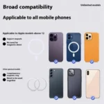 V004 Adjustable Angle Cellphone Bracket Compatible MagSafe Car Phone Holder Air Vent Mount - Image 8