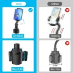 CUP-B18 Universal Car Cup Holder Mount Long Arm Bracket - Image 7