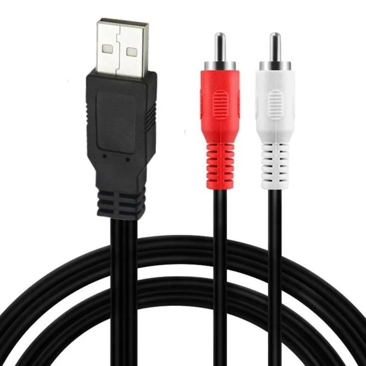 SYA0029023_1.webp JUNSUNMAY 1.5m USB 2.0 Male to 2 RCA Male Video AV Converter Audio Splitter Cable - Image 2
