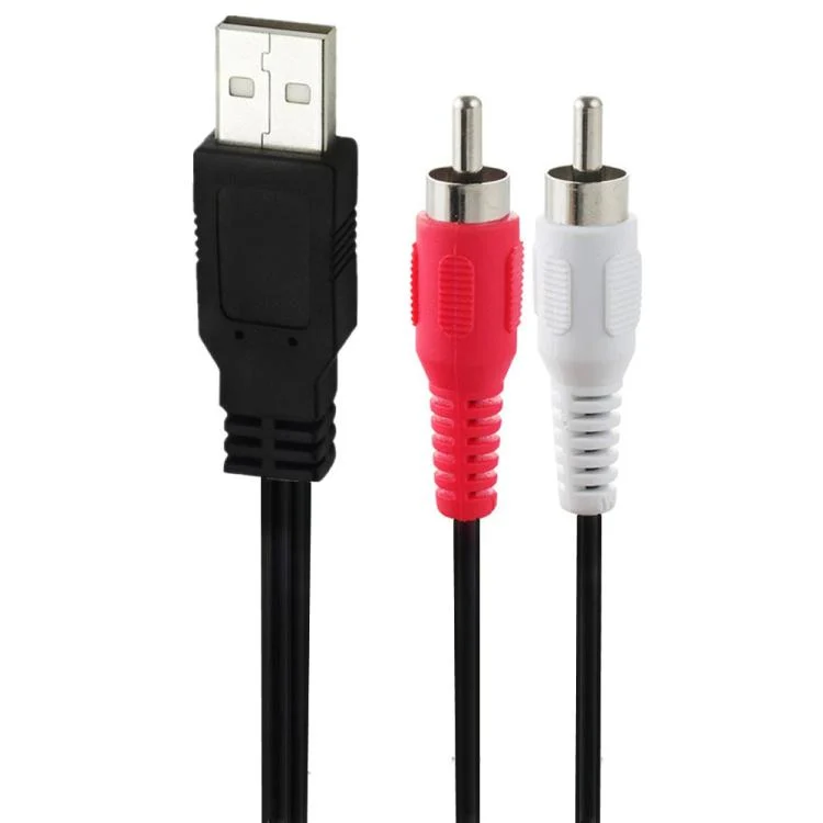 SYA0029023_3.webp JUNSUNMAY 1.5m USB 2.0 Male to 2 RCA Male Video AV Converter Audio Splitter Cable - Image 4