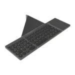 KF86 MAX Foldable Wireless Bluetooth-Compatible Keyboard With Touchpad + Leather Case - Image 2