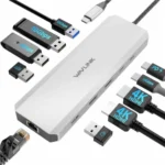 WAVLINK UMD309 Dual HD PD100W 10Gbps USB-A USB-C Docking Station 10 in 1 HUB - Image 2