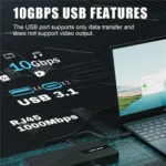 WAVLINK UG63PD25 15 in 1 DisplayLink Docking Station Support Triple Display 130W Power-in - Image 4