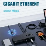 WAVLINK UG63PD25 15 in 1 DisplayLink Docking Station Support Triple Display 130W Power-in - Image 5