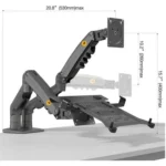 NORTH BAYOU F160-FP Tray Dual Arm Bracket Monitor Desk Mount Adjustable Laptop Holder - Image 8