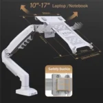 NORTH BAYOU F80-FP For 17-30 Inch Laptop Height Adjustable Desktop Mount Bracket - Image 3