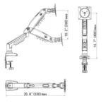 NORTH BAYOU F80-FP For 17-30 Inch Laptop Height Adjustable Desktop Mount Bracket - Image 9