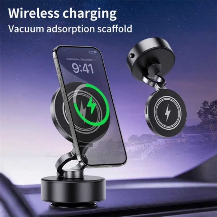 SYA0029142_3.webp D1 15W Wireless Charging Electric Vacuum Suction Multi  Angle Rotating Car Phone Holder - Image 4