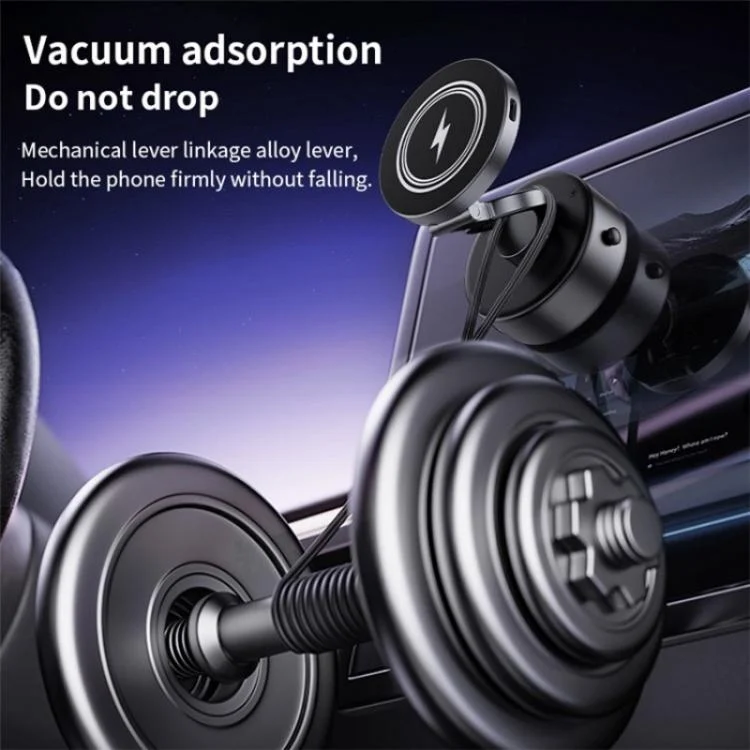 SYA0029142_4.webp D1 15W Wireless Charging Electric Vacuum Suction Multi  Angle Rotating Car Phone Holder - Image 5
