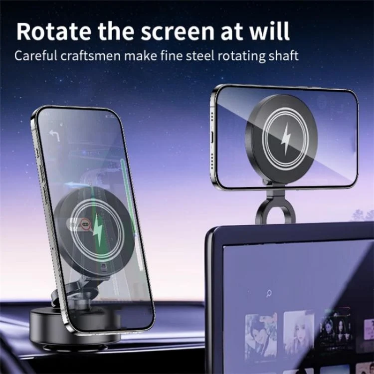 SYA0029142_5.webp D1 15W Wireless Charging Electric Vacuum Suction Multi  Angle Rotating Car Phone Holder - Image 6