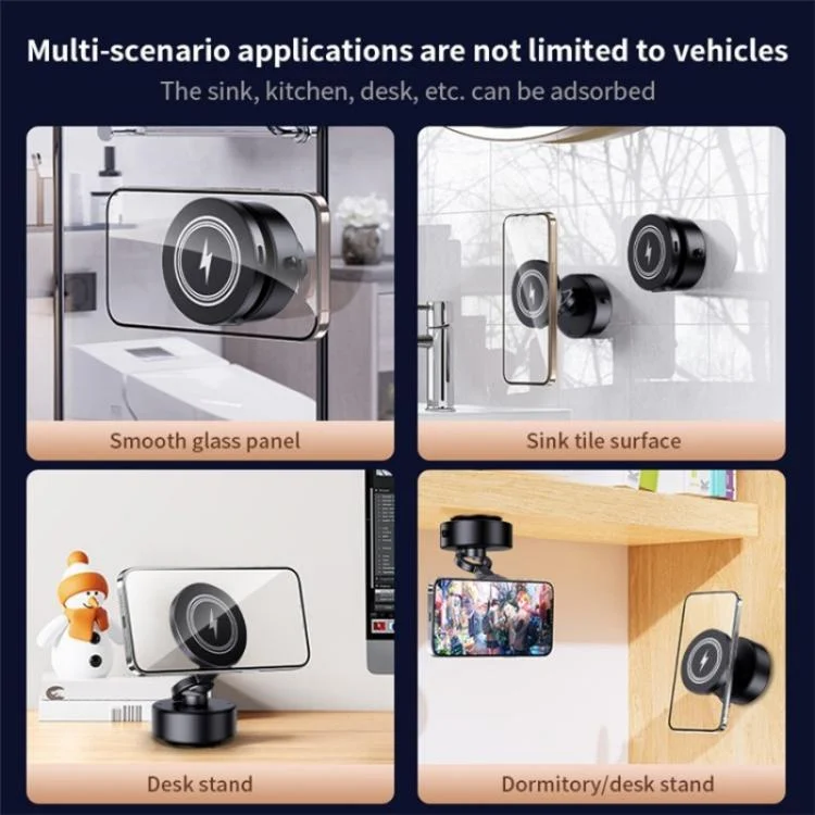 SYA0029142_7.webp D1 15W Wireless Charging Electric Vacuum Suction Multi  Angle Rotating Car Phone Holder - Image 8