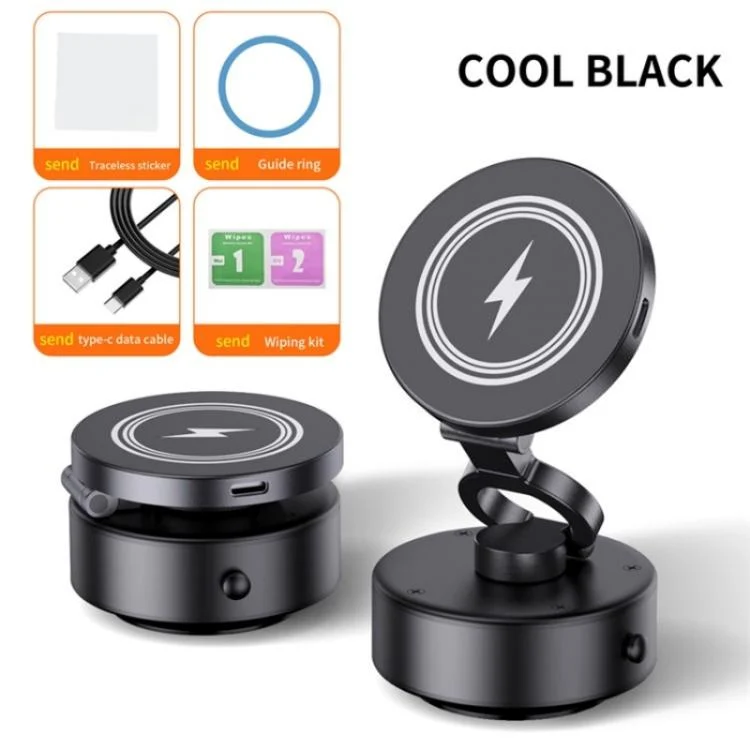 SYA0029142_8.webp D1 15W Wireless Charging Electric Vacuum Suction Multi  Angle Rotating Car Phone Holder - Image 9