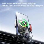 SD19 Wireless Charger 15W Magnetic Fast Charging Car Air Vent Mount Phone Holder - Image 5