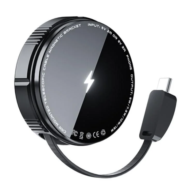 SYA0029290_B1.webp X02 With Retractable Cable 15W Car Air Vent Mount Magnetic Phone Holder Wireless Charger - Image 2