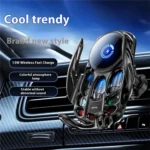 SD02 With Ambient Light 15W Universal Car Phone Holder Mount Wireless Charging Stand - Image 2