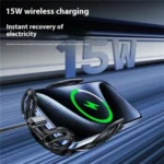 SD02 With Ambient Light 15W Universal Car Phone Holder Mount Wireless Charging Stand - Image 4