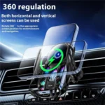 SD02 With Ambient Light 15W Universal Car Phone Holder Mount Wireless Charging Stand - Image 5