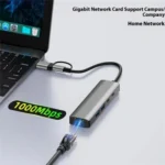 2503 Gigabit RJ45, 2 x USB3.2, USB-C2.0, USB-C3.2, DC5V 6 in 1 Docking Station USB / Type-C Hub - Image 8