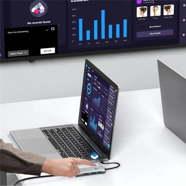 SYA0029350_8.webp 2426 One-Key Screen Off Type-C to 2 x USB3.2, HD, PD100W, 2 x USB-C3.2 HUB - Image 9