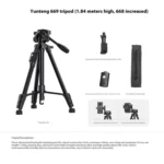 YUNTENG VCT-669 For Live Streaming Video Recording Camera Tripod Smartphone Selfie Mount - Image 11
