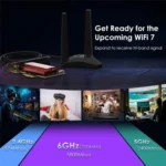 WAVLINK WN685BE3-A Tri-Band BE200 Wireless Adapter Desktop PC WiFi 7 BE8800 Pcie Card - Image 3