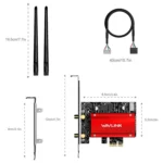 WAVLINK WN685BE3-B BE8800 2.4GHz 5GHz 6GHz WiFi 7 Tri-Band PCI-E Wireless Network Card - Image 12
