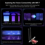 WAVLINK WN685BE3-B BE8800 2.4GHz 5GHz 6GHz WiFi 7 Tri-Band PCI-E Wireless Network Card - Image 8