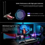 WAVLINK WN685BE3-B BE8800 2.4GHz 5GHz 6GHz WiFi 7 Tri-Band PCI-E Wireless Network Card - Image 9