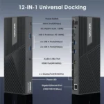 WAVLINK UG69PD24 12-in-1 PD 100W Charging Displaylink Docking Station For Thunderbolt 4 / 3 - Image 2