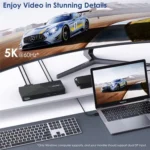 WAVLINK UG69PD24 12-in-1 PD 100W Charging Displaylink Docking Station For Thunderbolt 4 / 3 - Image 7