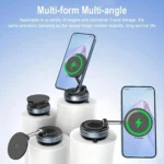 X68W 15W Wireless Charging Vacuum Suction Cup Foldable Car Dashboard Magnetic Phone Holder - Image 2