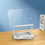 R22H Adjustable Rotating Foldable Laptop Tablet Book Holder Stand with Bottom Storage Box - Image 6