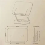 R22H Adjustable Rotating Foldable Laptop Tablet Book Holder Stand with Bottom Storage Box - Image 7