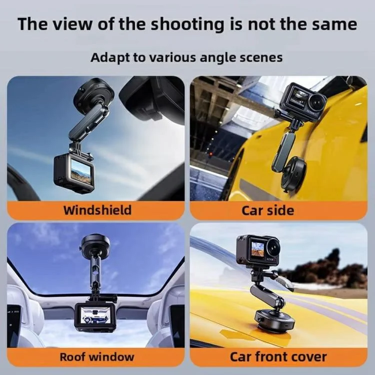 SYA0029969_5.webp DJ-1  Car Mount Aluminum Alloy Action Camera Holder Electric Vacuum Suction Cup Bracket - Image 6