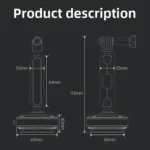 DJ-1  Car Mount Aluminum Alloy Action Camera Holder Electric Vacuum Suction Cup Bracket - Image 8