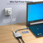 WAVLINK UMD320 With 100W Power Port Type-C to 4K HDMI + 8K HDMI Adapter - Image 3