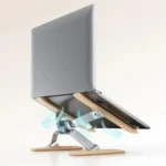 P70W Adjustable Height Solid Wood + Aluminum Alloy Cooling Stand for 14-16 inch Laptops - Image 4